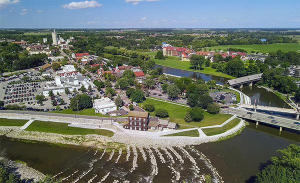 frankenmuth from drone